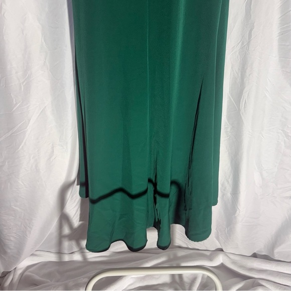 Terani Couture Embellished Dark Green Strapless Maxi Dress Sz 6 - Picture 9 of 13